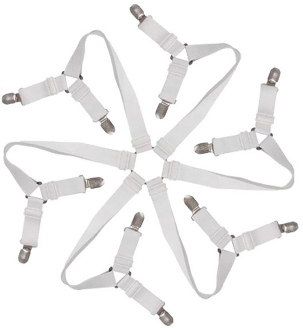 마켓플랜 클린 침대시트 클립 고정집게, 화이트