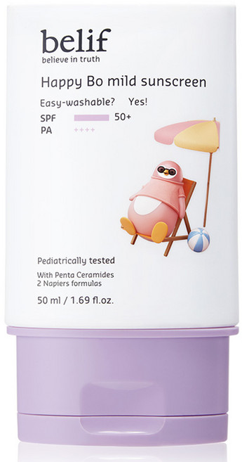 빌리프 유아용 해피 보 마일드 선 스크린 SPF50+ PA++++, 50ml, 1개