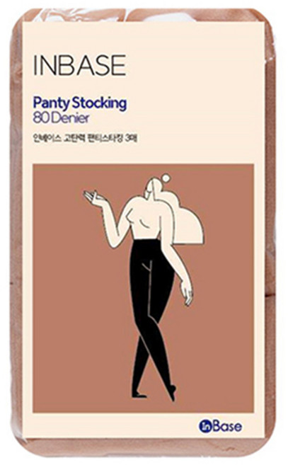 인베이스 고탄력 팬티 스타킹 80D 3p 세트