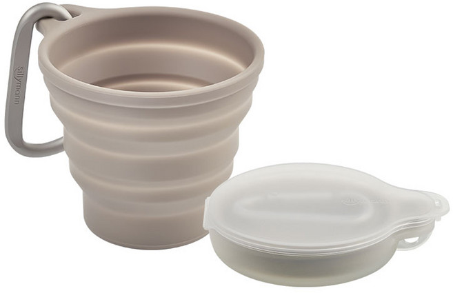 실리만 하모니 접이식 휴대컵 150ml, 코코아그레이, 1개