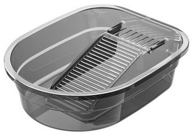 더자카 일체형 빨래판 대야, 그레이, 1개