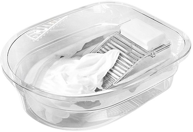 더자카 일체형 빨래판 대야, 투명, 1개