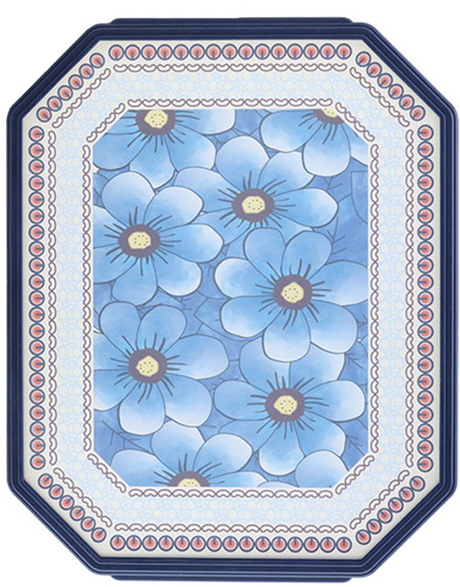 메종오브제 프라카 폴란드패턴 향균 양면도마 팔각, 피어블루, 1개