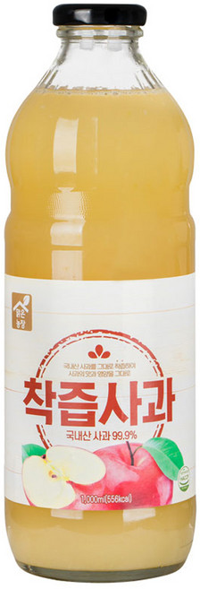 맑은농장 착즙 사과, 1L, 1개