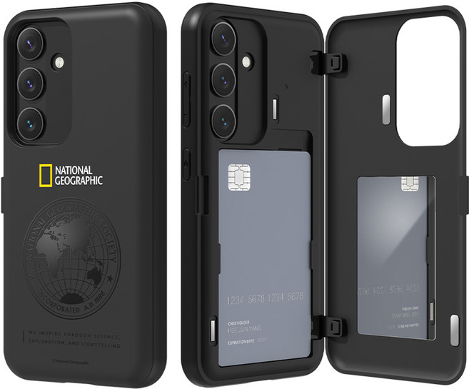 스킨플레이어 내셔널지오그래픽 글로벌씰 마그네틱 카드도어 범퍼 휴대폰 케이스