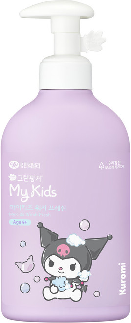 GREEN FINGER 綠手指 My Kids三麗鷗酷洛米沐浴露 清新香味, 1瓶, 320ml