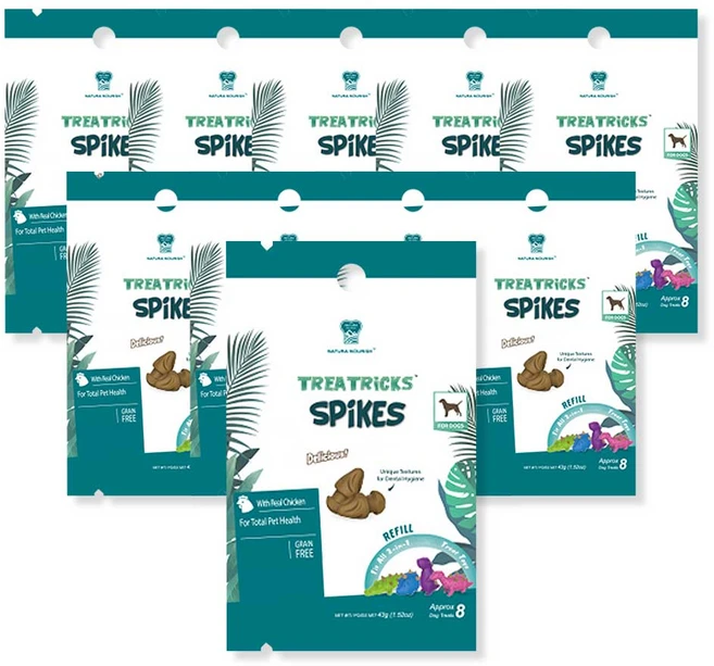 네추라너리쉬 강아지 트릿트릭 리필 미니 8p, 닭고기맛, 43g, 10개 - 쿠팡