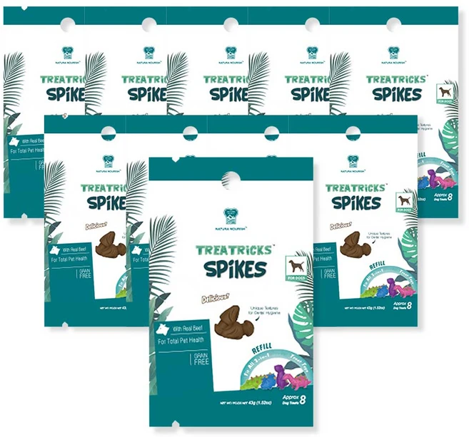 네추라너리쉬 강아지 트릿트릭 리필 미니 8p, 소고기맛, 43g, 10개 - 쿠팡