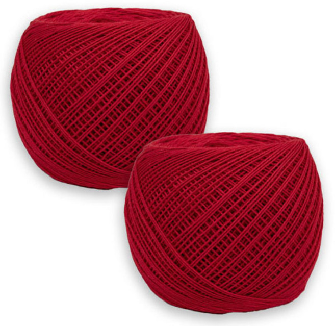 타조 구정뜨개실 순면 40수, 136 레드, 2개