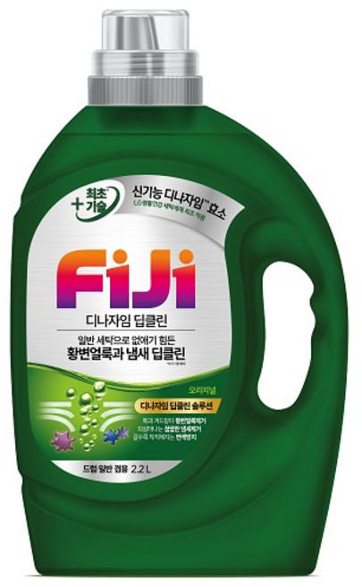 피지 디나자임 딥클린 실내건조 액체세제 일반드럼 겸용 오리지널 용기, 2.2L, 1개