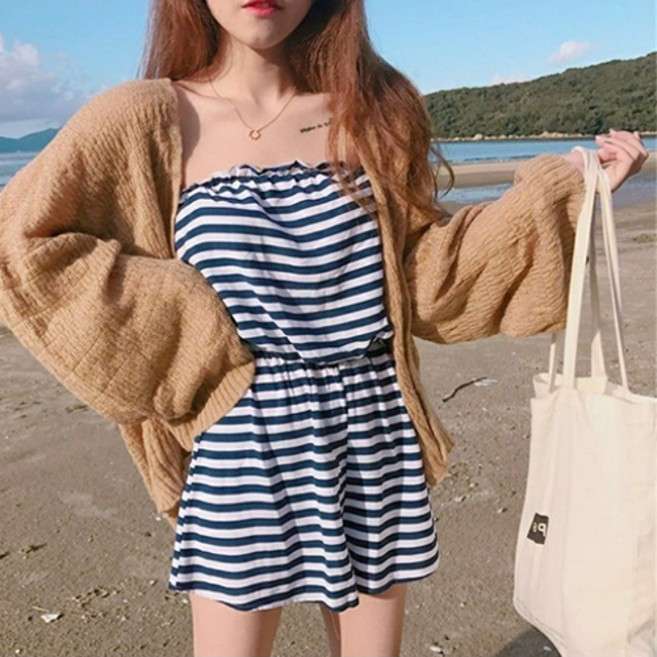 I'M MONG 女款超薄透膚寬鬆版開襟衫