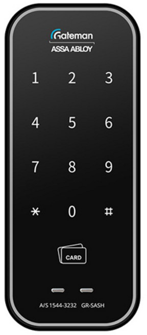 게이트맨 1초잠김 샷시전용 보조키 손잡이 없음 도어락 보조키 손잡이 없음 도어락, GR-SASH, 고객직접설치