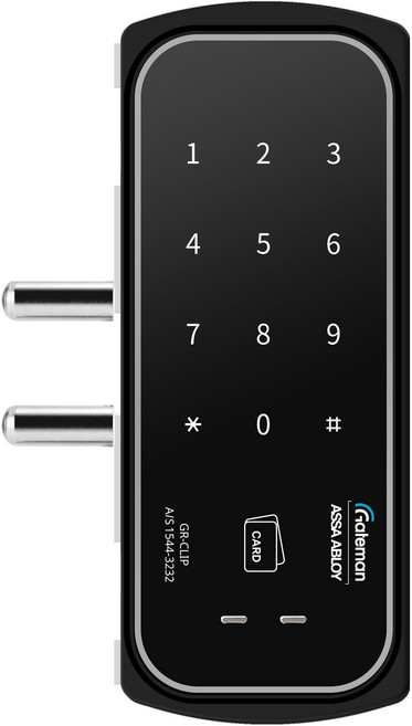 게이트맨 1초잠김 클립형 유리문 전용 보조키 손잡이 없음 도어락, GR-CLIP, 고객직접설치