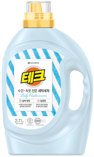 테크 수건 속옷 세탁세제 에이 본품, 2.7L, 1개