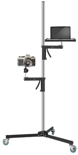 촬영 장비 라이브방송 거치대 조명삼각대 원킬 슬라이딩 암 스탠드 + 그립 2p 세트, DHARM-002, 1세트