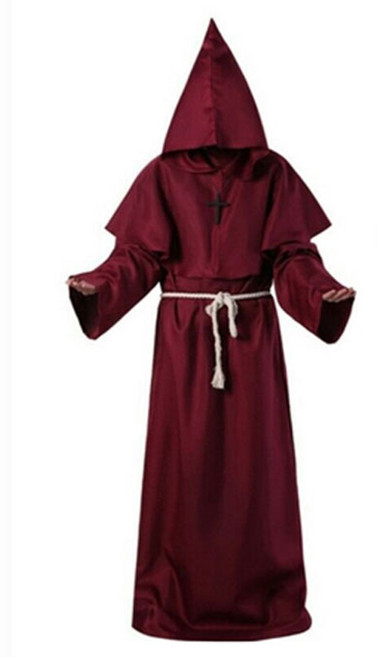 오프리 남녀공용 중세 마법사 사제 코스튬 세트
