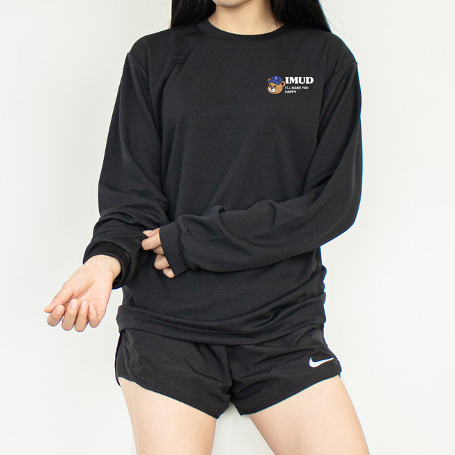 험블스튜디오 남녀공용 곰돌이 로고 기능성 쿨 봄가을 통기성 긴팔 티셔츠 IMUD_33