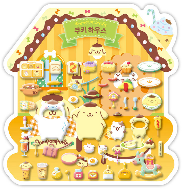 산리오캐릭터즈 케이크 하우스 스티커 폼폼푸린, 도티도그