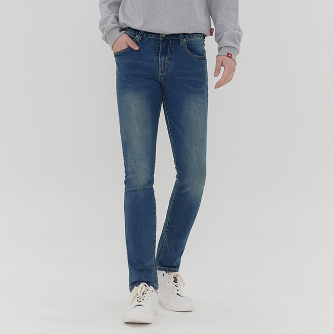 비버리힐스폴로클럽 남성용 일자 프렌치 데님 팬츠 C15P7M