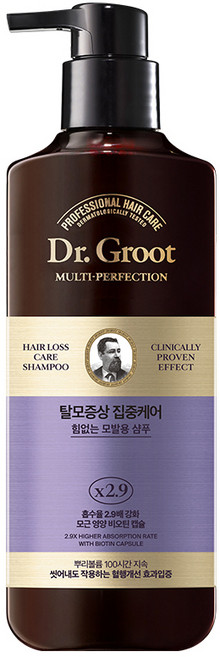 닥터그루트 탈모증상 집중케어 멀티퍼펙션 힘없는 모발용 샴푸, 400ml, 1개