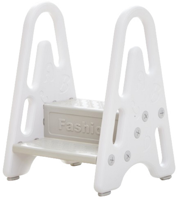 펀엔베이비 유아용 ABC 안전가드 디딤대, 화이트 + 그레이, 1개