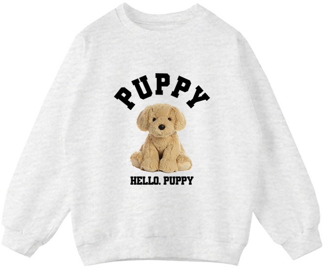 제니 여아용 오버핏 헬로퍼피 맨투맨 JN1017M