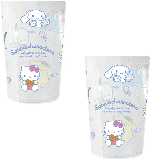 릴팡 산리오캐릭터즈 블링투명점보컵, 혼합색상, 2개, 500ml - 쿠팡