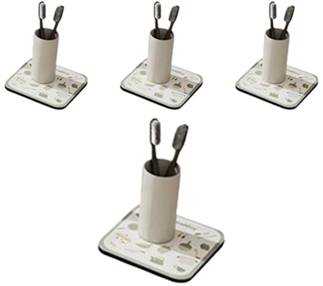 블럭마트 주방 규조토 드라잉 식기건조매트 14 x 14 cm, TYPE 2, 4개