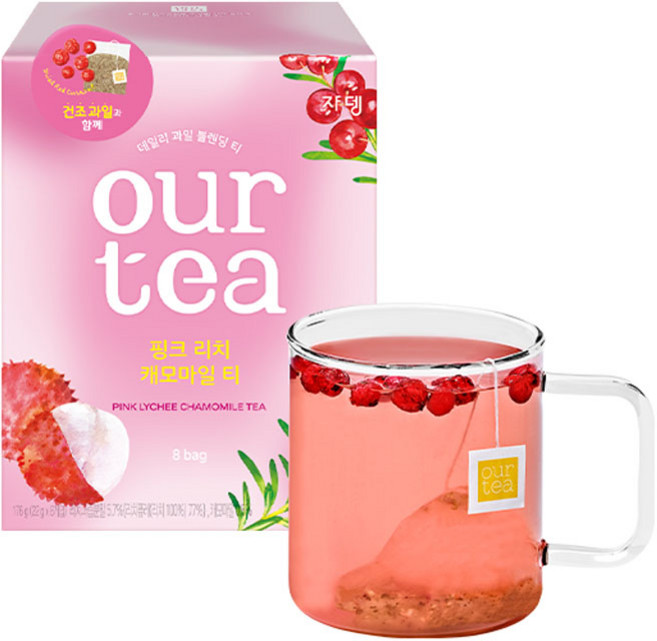 아워티 핑크 리치 캐모마일 티, 22g, 8개입, 1개