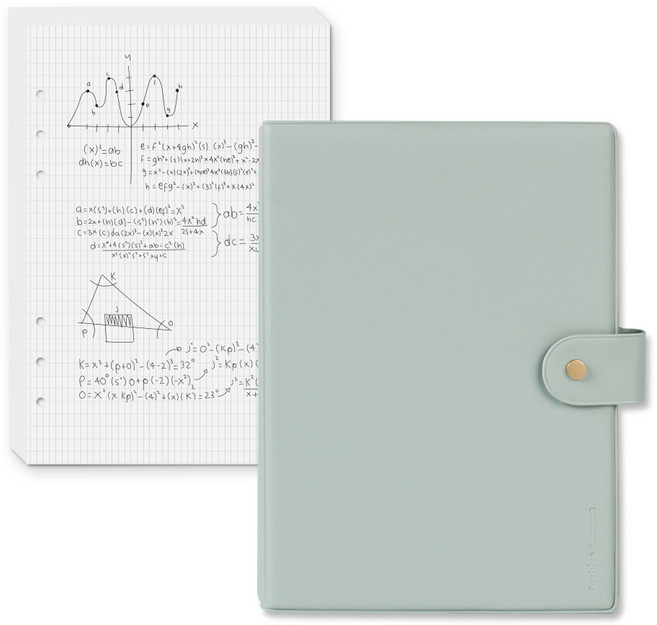 리코즈 A5 6공 아카이브 바인더 + 리필지 100p 세트 3단, 민트, 1세트