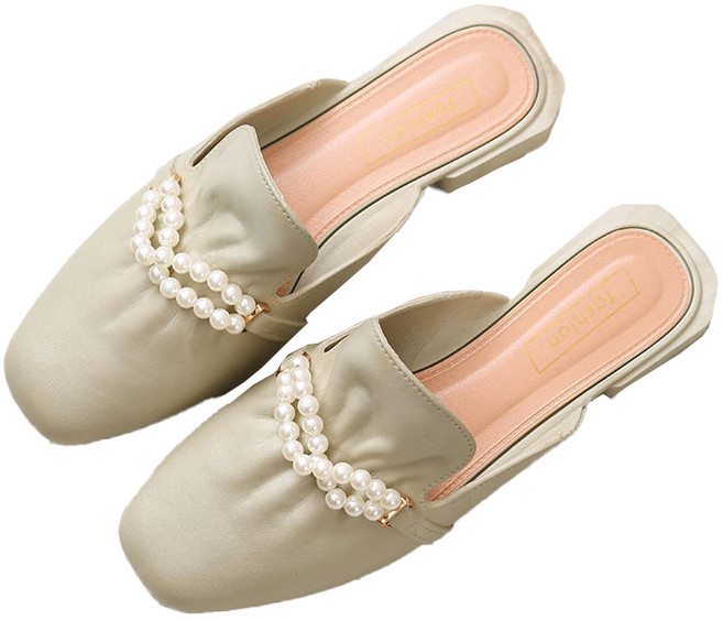 Daysoi 女款 Forever 珍珠穆勒半包鞋, 245, 橄欖綠