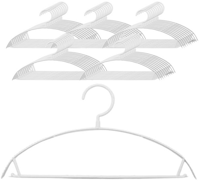 데코즈인 어깨뿔 방지 옷걸이, 화이트, 50개