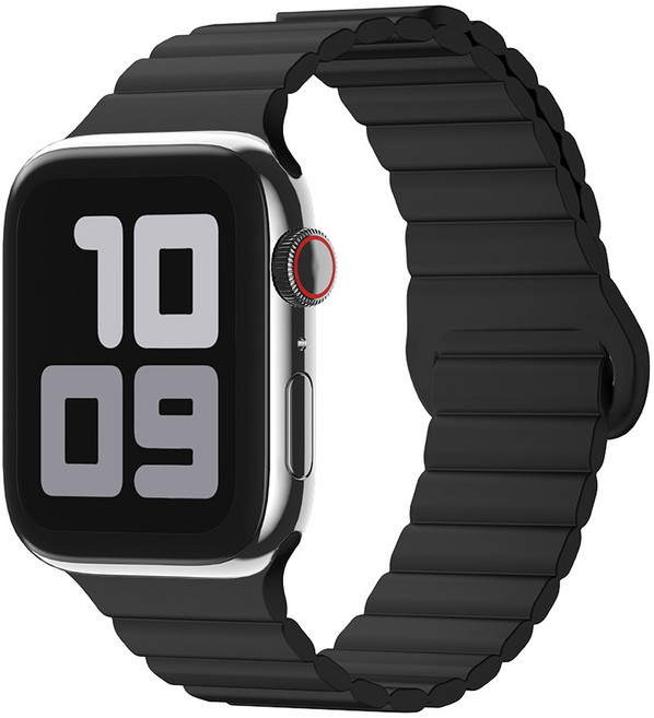 SKY 팔레트 스마트워치 마그네틱 실리콘 스트랩, 저스트 블랙, 1개