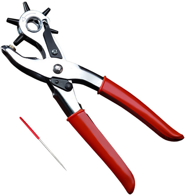 코히모 6종 규격 원형 타공 가죽 벨트 펀칭기 세트, 혼합색상, 1세트