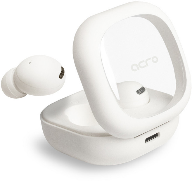 아크로 ENC 버즈에어 블루투스 무선 이어폰, 화이트