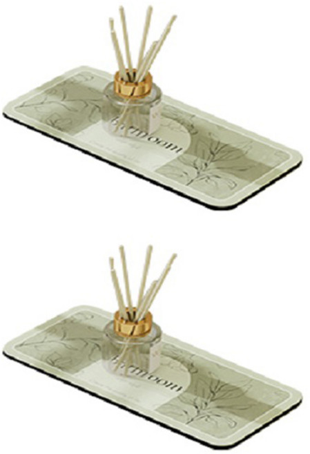 블럭마트 주방 규조토 드라잉 식기건조 매트 14 x 30 cm 2p, type 4