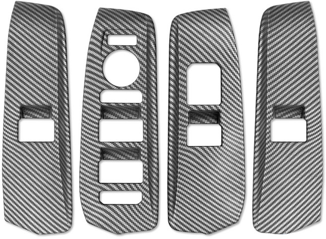 디케이몰 EV9 튜닝 몰딩 4종 세트, 무광카본, 윈도우 스위치