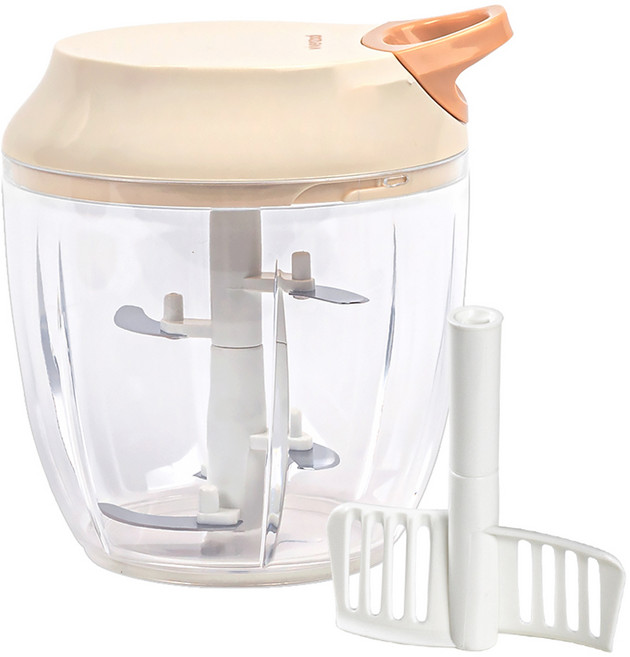 비벤자디 스타터 야채 다지기 900ml 차퍼 거품기 올인원 세트, 혼합색상, 1세트