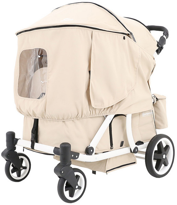 폼포라 디럭스 웨건 전용 멀티커버 햇빛가리개, 샌드 베이지, 1개