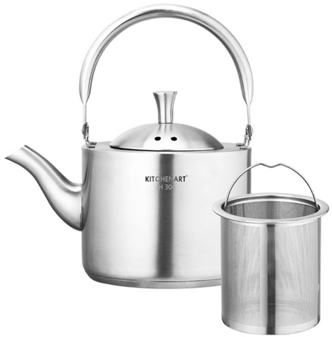 키친아트 뉴올가 스텐 304 IH 차망 주전자, 1.5L, 1개