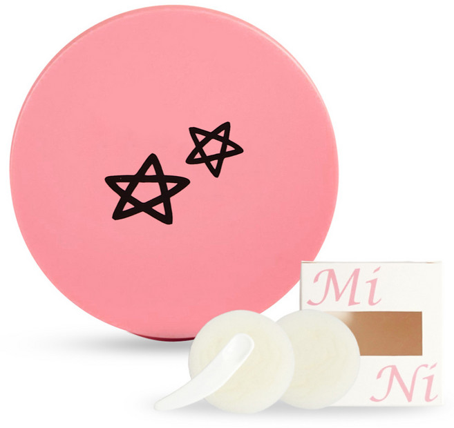 셀프천사 미니 DIY 비비 쿠션 케이스 5g, 핑크 별, 1개