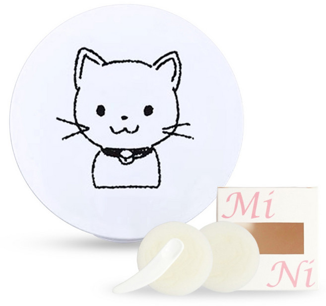 셀프천사 미니 DIY 비비 쿠션 케이스 5g, 화이트 고양이, 1개