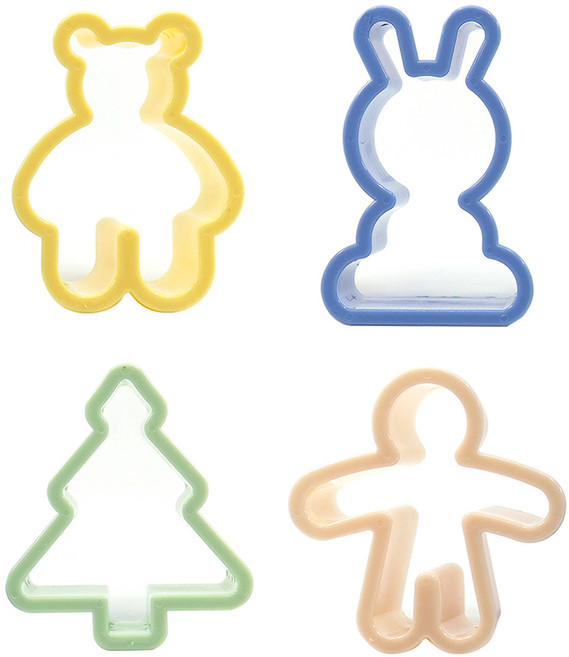 폴리카보네이트 쿠키 몰드 모양 틀 4종 세트, 랜덤발송, 1세트