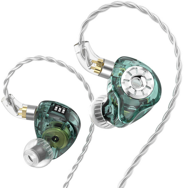 티알엔 버튼식 사운드 튜닝 인이어 유선 이어폰 ST1 Pro 딥그린
