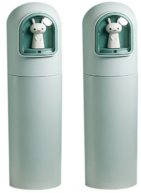 더자카 캡슐토끼 휴대용 칫솔케이스, 블루, 2개