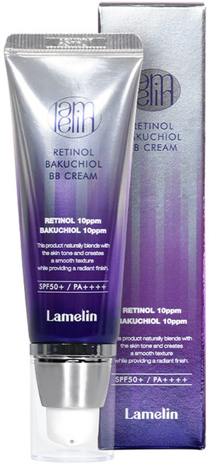 Lamelin 視黃醇補骨脂酚BB霜 SPF50+ PA++++, 米色, 50ml, 1個