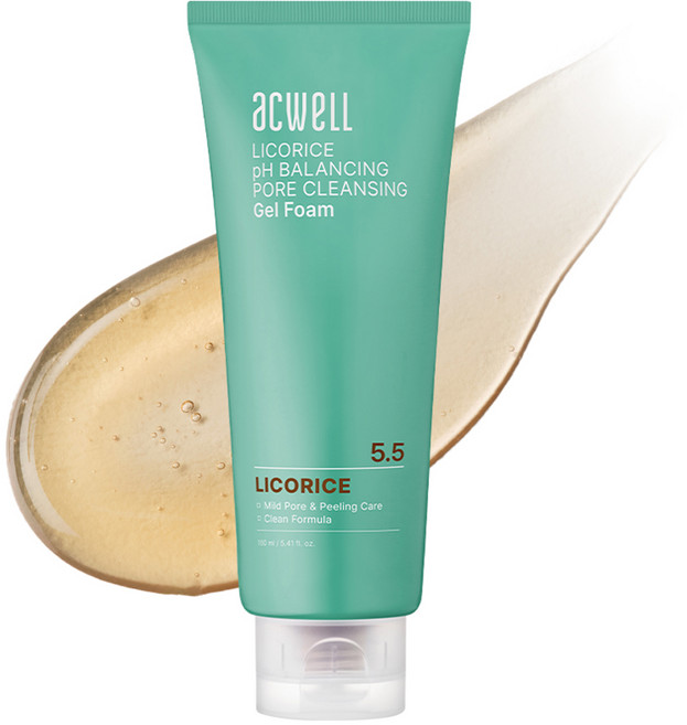 아크웰 감초수 피에이치 밸런싱 포어 클렌징 젤 폼, 160ml, 1개