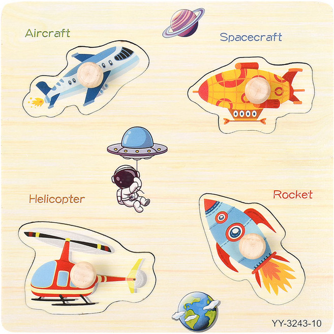 오즈토이 판 꼭지퍼즐 비행기, 1개, 4피스