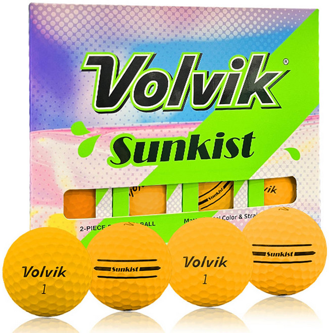 볼빅 비비드 썬키스트 무광 골프공 2피스, 오렌지, 12개입, 1개