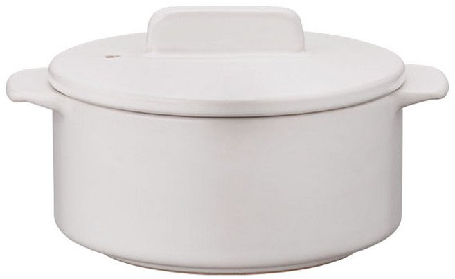 담음공방 이브라 도자기 내열냄비, 15cm, 화이트, 1개